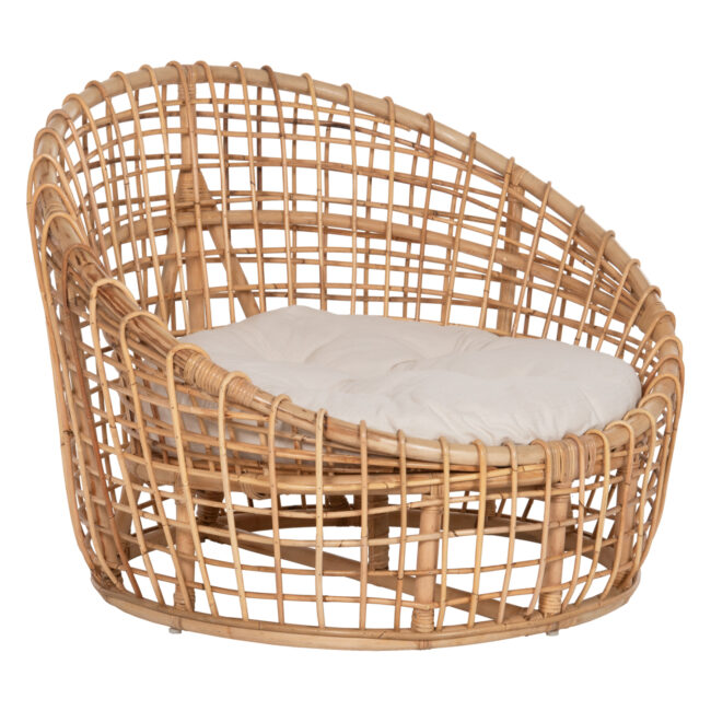 ΠΟΛΥΘΡΟΝΑ ENTO HM9814 RATTAN ΣΕ ΦΥΣΙΚΟ-ΜΠΕΖ ΜΑΞΙΛΑΡΙ 85x75x67Yεκ.
