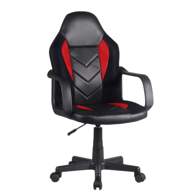 Καρέκλα Γραφείου ArteLibre NIOBH Μαύρο/Κόκκινο PVC 54x59x92-104cm