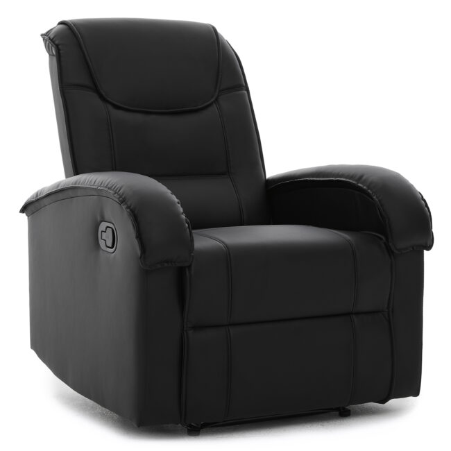 Πολυθρόνα Ανακλινόμενη ArteLibre CELAENO Μαύρο PU 80x96x97cm