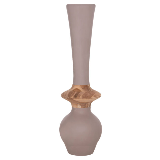 ΔΙΑΚΟΣΜΗΤΙΚΟ ΒΑΖΟ ΔΑΠΕΔΟΥ NEBULA HM4660.05M FIBER CEMENT TAUPE--ΞΥΛΟ ΤΕΑΚ Φ45x148Υεκ