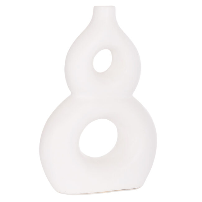 ΕΠΙΤΡΑΠΕΖΙΟ ΔΙΑΚΟΣΜΗΤΙΚΟ ΒΑΖΟ FIORIN HM4666.02S ΤΕΡΑΚΟΤΑ ΣΕ ΛΕΥΚΟ--21x7.5x31Υεκ.