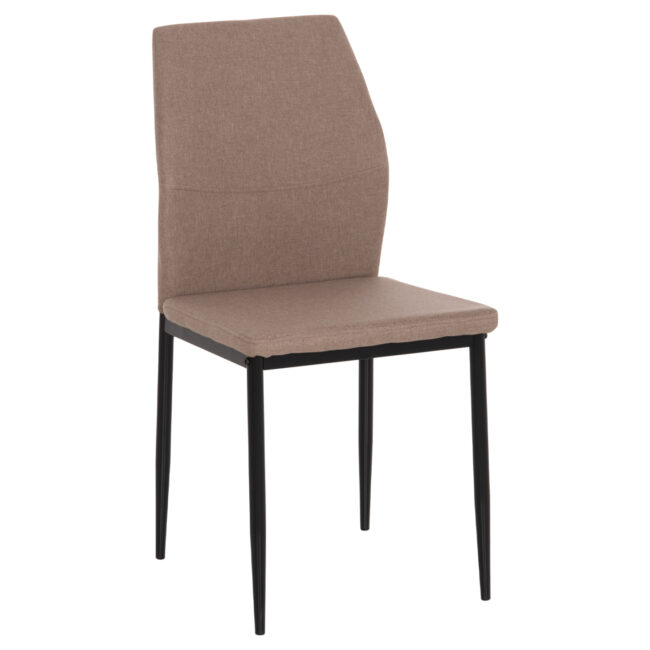 ΚΑΡΕΚΛΑ ΤΡΑΠΕΖΑΡΙΑΣ DIAZ HM18346.04 ΜΠΕΖ ΥΦΑΣΜΑ-ΜΕΤΑΛΛΙΚΑ ΠΟΔΙΑ ΜΑΥΡΑ 43x52x87Υεκ. (Σετ 4 τμχ)