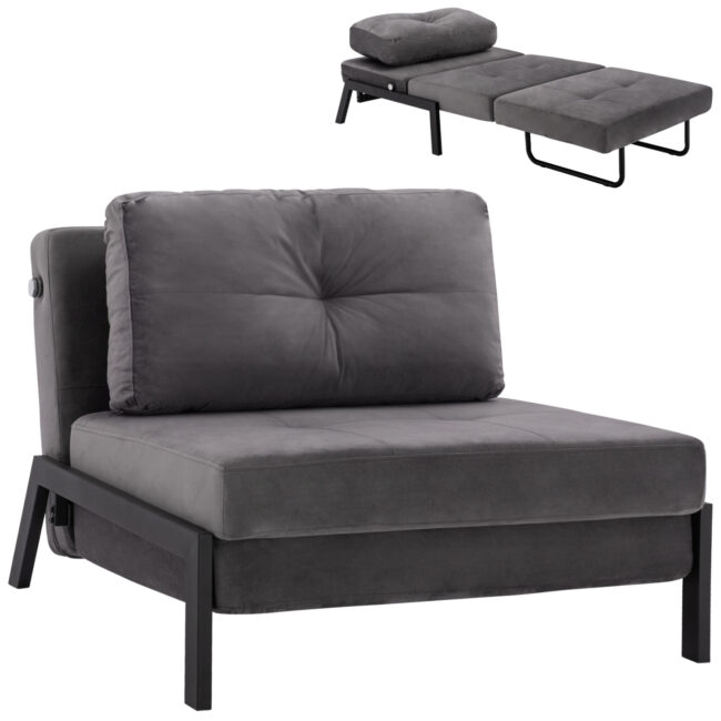 ΠΟΛΥΘΡΟΝΑ ΚΡΕΒΑΤΙ ΑΠΟ ΒΕΛΟΥΔΟ ΓΚΡΙ HM3078.11 95x92x66Υ εκ.