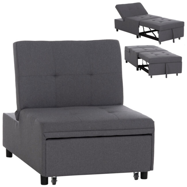 ΠΟΛΥΘΡΟΝΑ-ΚΡΕΒΑΤΙ LIBRE HM3295.01 ΓΚΡΙ ΥΦΑΣΜΑ 75x106x87Υεκ.