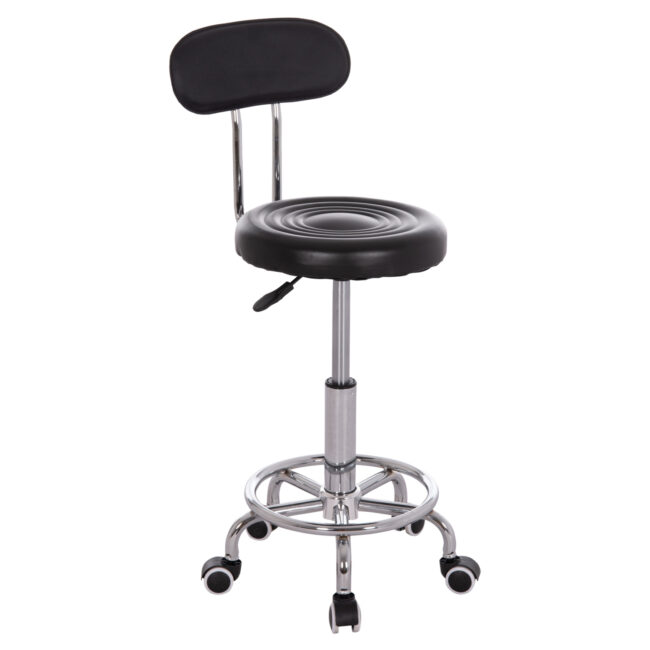 ΣΚΑΜΠΟ ΠΕΡΙΣΤΡΕΦΟΜΕΝΟ ΣΧΕΔΙΑΣΤΗΡΙΟΥ IRIS HM211.21 PU ΜΑΥΡΟ HOMEMARKT 34x43x86,5Υεκ. (Σετ 2 τμχ)